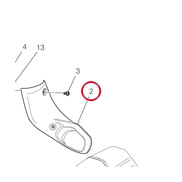 Pare-Chaleur inférieur — réf. 4601I481AB | Ducati Store