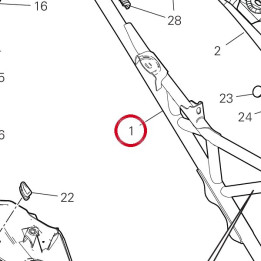 Cadre arrière droit noire — réf. 47018262CC | Ducati Store
