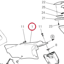 Couvercle capot gauche — réf. 48114601A | Ducati Store