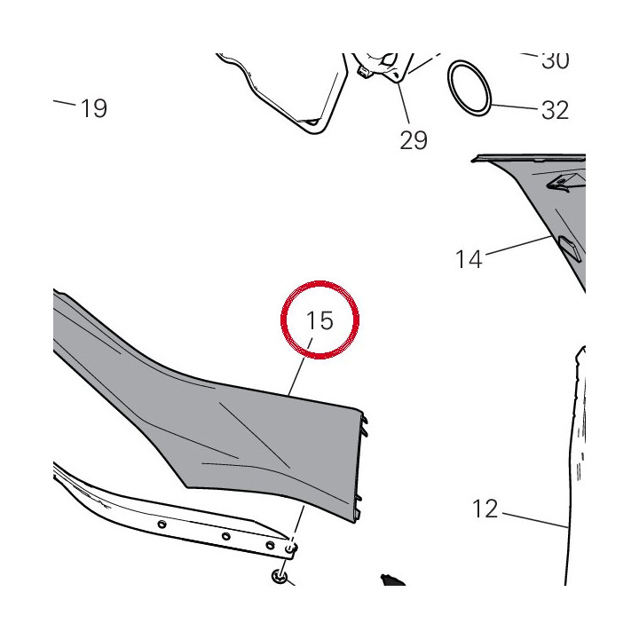 Ass. cover conv. dx — réf. 480PE922AC | Ducati Store