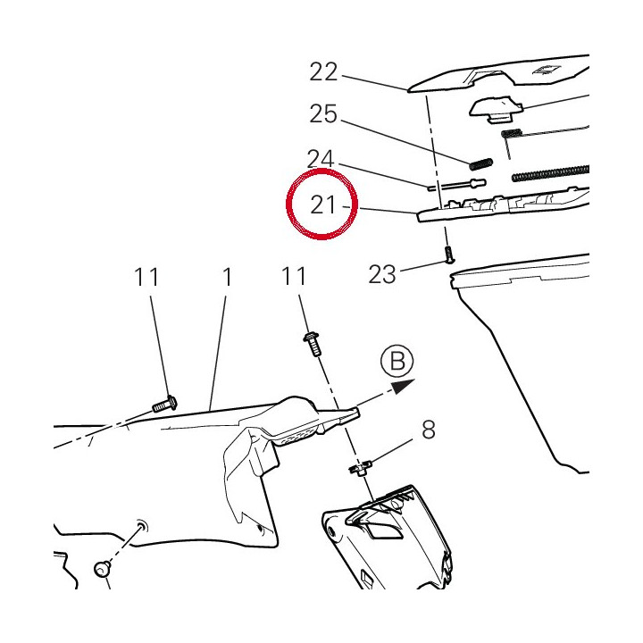 Contro slitta sportello — réf. 4801D871B | Ducati Store