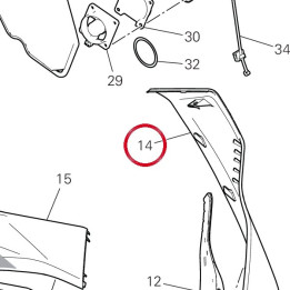 Convejor cover lh jade — réf. 4801E932AL | Ducati Store