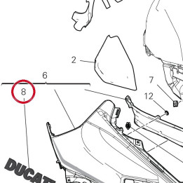 Cover serbatoio dx 4381Q181A — réf. 4381Q181A | Ducati Store