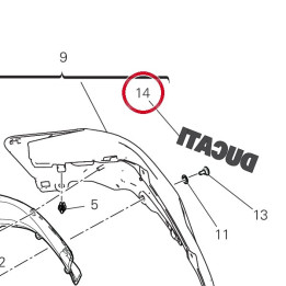 Cover serbatoio sx 4381Q171A — réf. 4381Q171A | Ducati Store