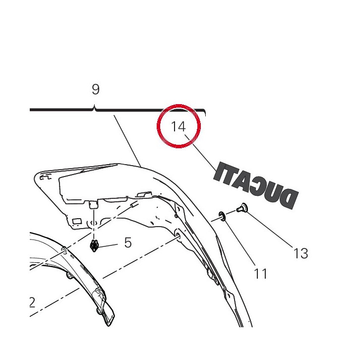 Cover serbatoio sx 4381Q171A — réf. 4381Q171A | Ducati Store