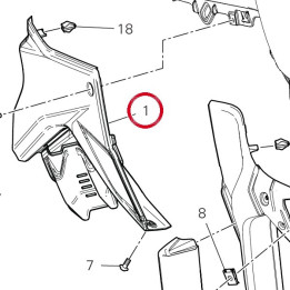 Panneau lateral droit — réf. 48217052A | Ducati Store