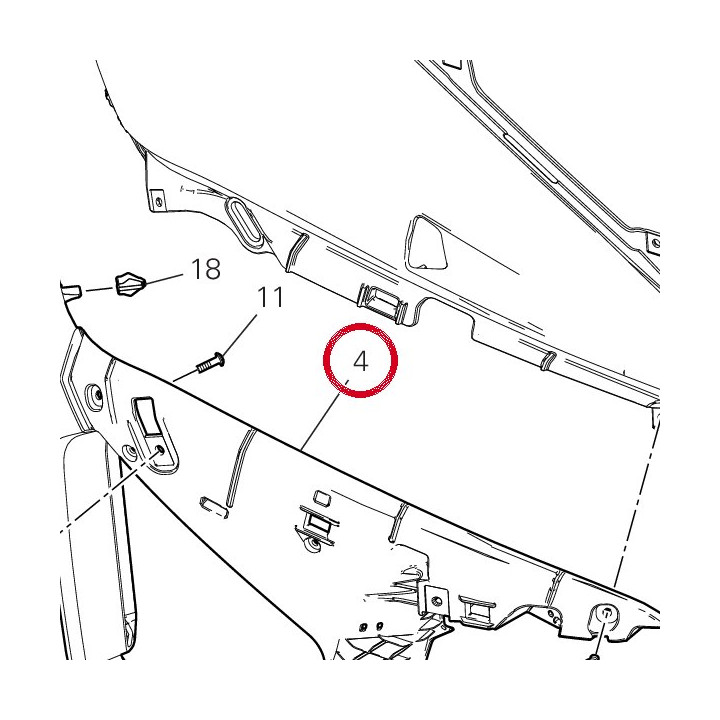 Support droit 4801D042A — réf. 4801D042A | Ducati Store