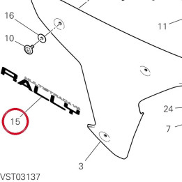 Decalcomanie droite — réf. 43514031A | Ducati Store