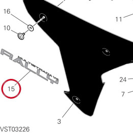 Decalcomanie droite — réf. 43514051A | Ducati Store