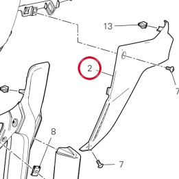 Panneau lateral gauche — réf. 48217062A | Ducati Store
