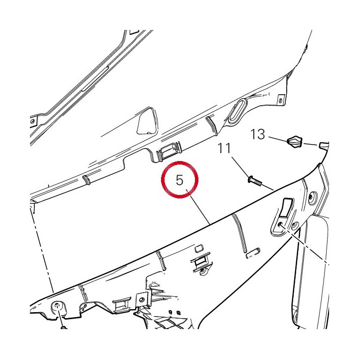 Support gauche 4801D052A — réf. 4801D052A | Ducati Store