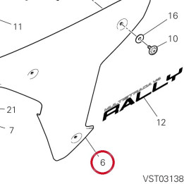 Ala sinistra 4801C521AA — réf. 4801C521AA | Ducati Store