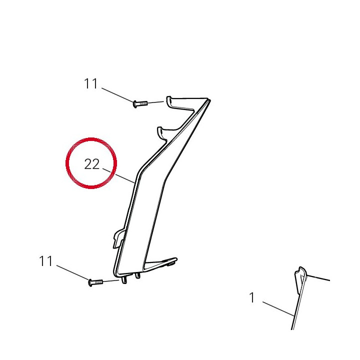 Prise D'Air gauche extra — réf. 4801D191A | Ducati Store