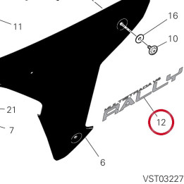 Decalcomanie gauche — réf. 43514041A | Ducati Store