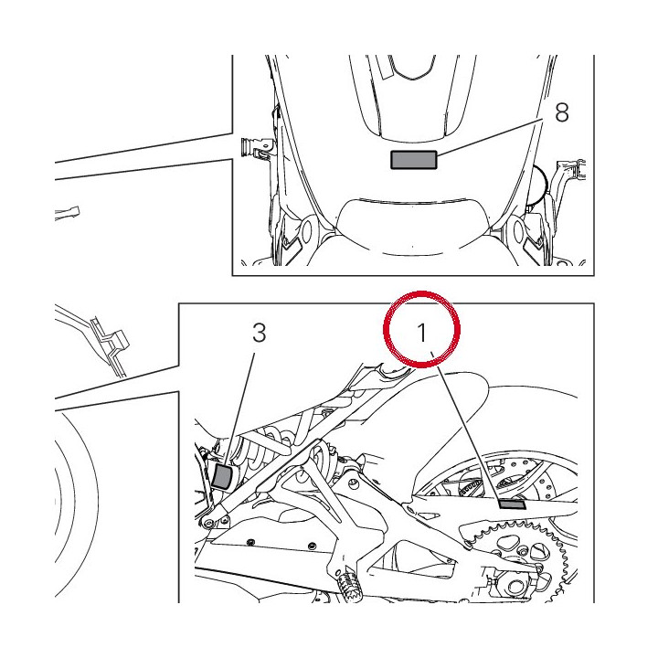Targhetta pressione E — réf. 43314961A | Ducati Store