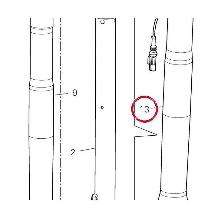 Fourche complète gauche — réf. 34521102B | Ducati Store