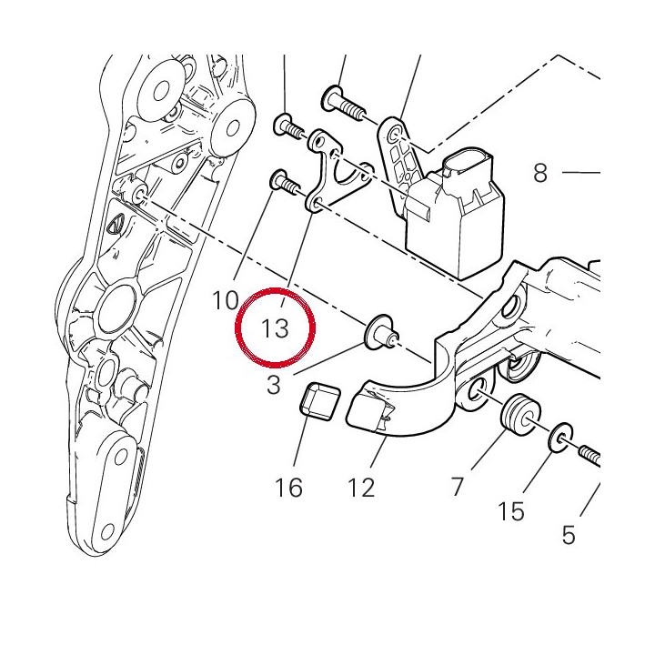 Equerre 8301H671AA — réf. 8301H671AA | Ducati Store