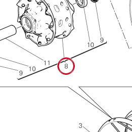 Moyeu roue arrière — réf. 16220872BA | Ducati Store