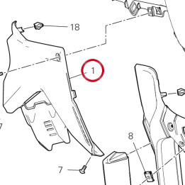 Panneau lateral droit — réf. 48217051A | Ducati Store