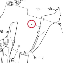 Panneau lateral gauche — réf. 48217061A | Ducati Store