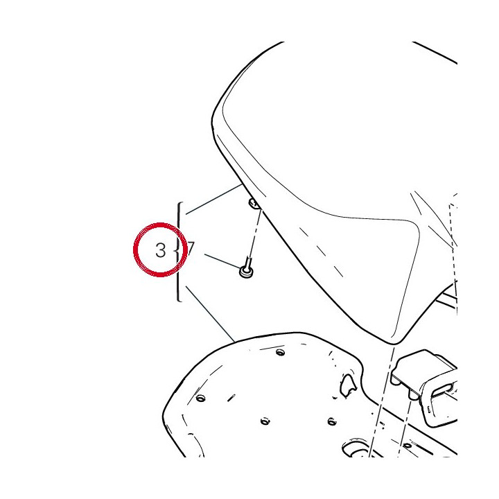 Selle passager chauffante — réf. 59517371AA | Ducati Store