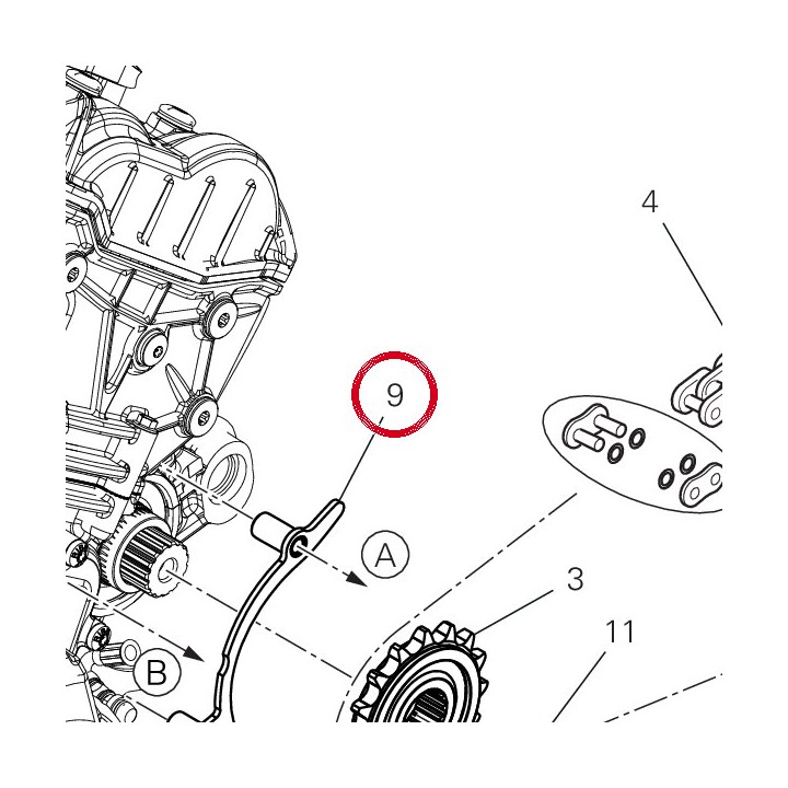 Glissiere 44712621AA — réf. 44712621AA | Ducati Store