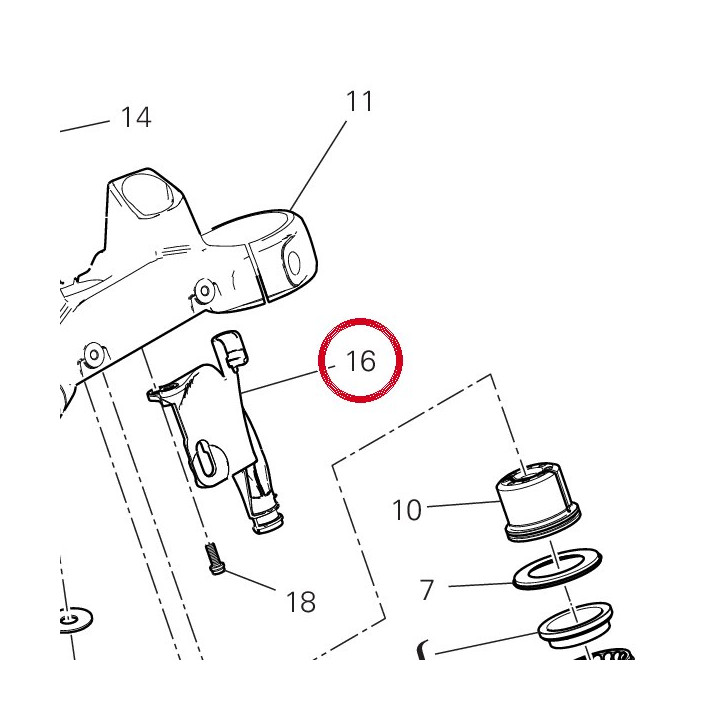 Guide tube lh 1705 75811901A — réf. 75811901A | Ducati Store