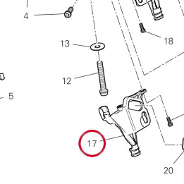 Guide tube rh 1705 75811911B — réf. 75811911B | Ducati Store