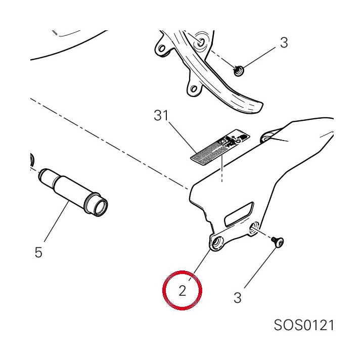 Carter de chaîne 44610601A — réf. 44610601A | Ducati Store