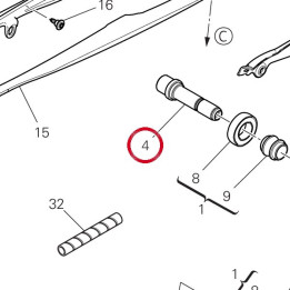 Axe fourche ar. droit — réf. 36911582AA | Ducati Store