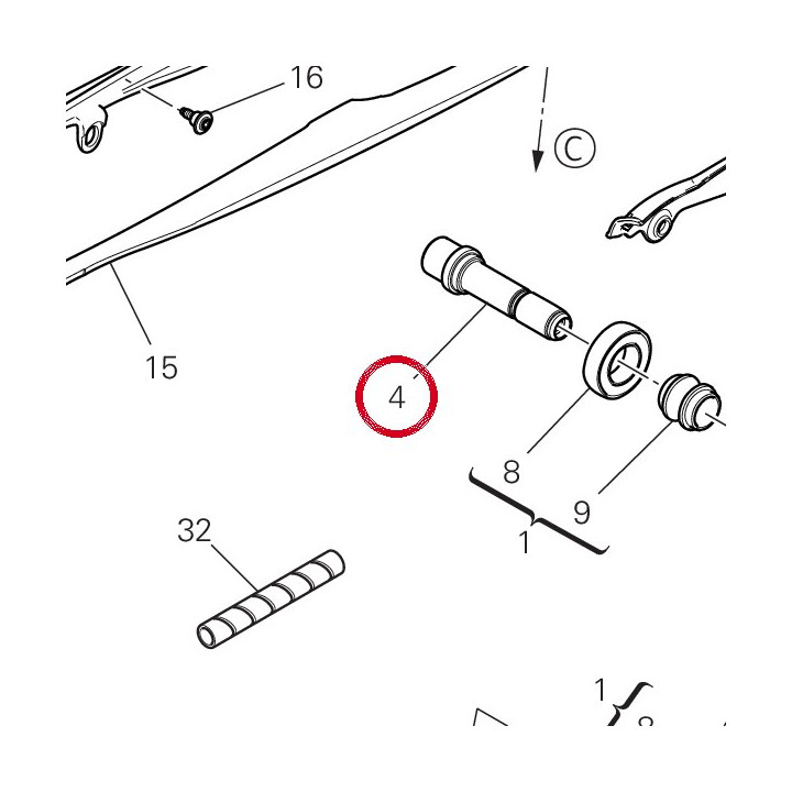 Axe fourche ar. droit — réf. 36911582AA | Ducati Store