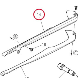 Patin chaîne supérieure — réf. 44712641A | Ducati Store