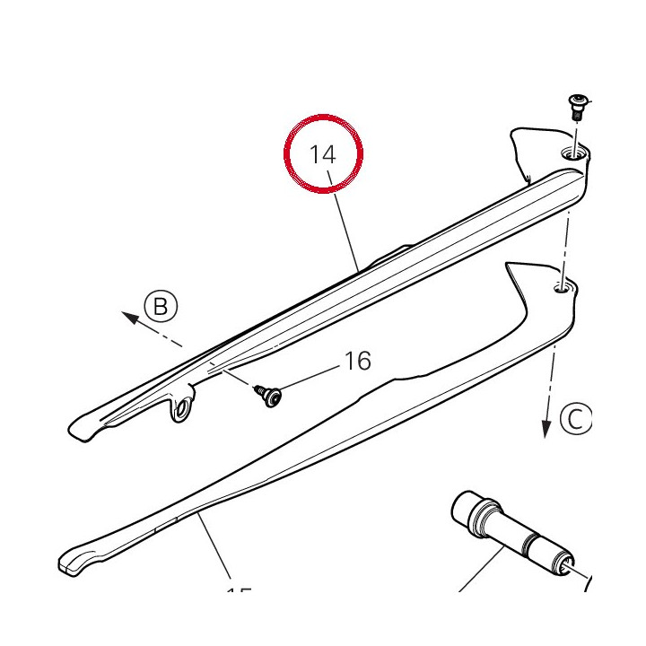 Patin chaîne supérieure — réf. 44712641A | Ducati Store