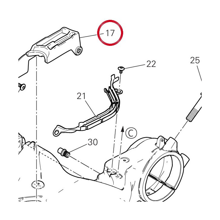 Chain tunnel 44712701A — réf. 44712701A | Ducati Store