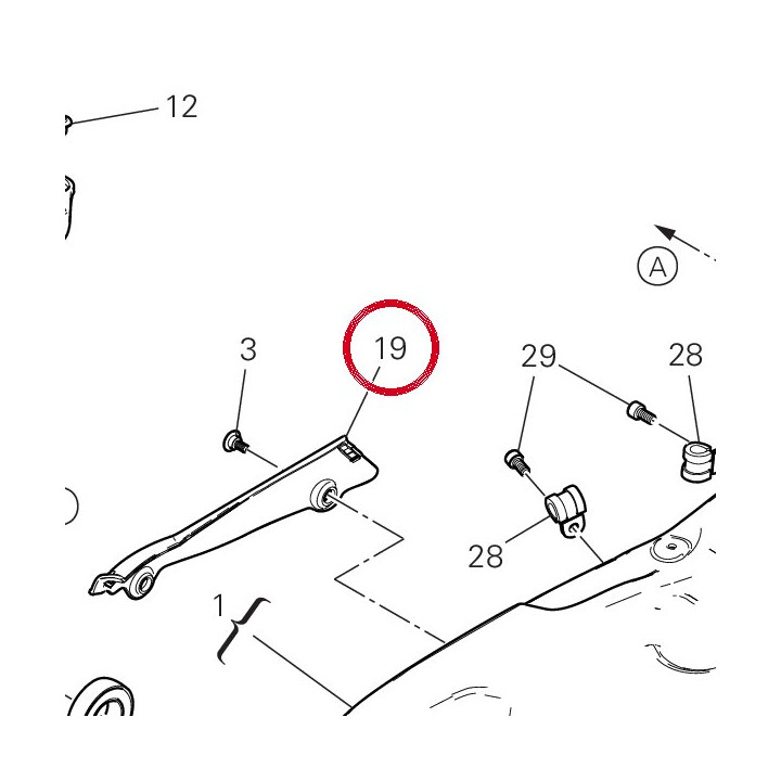 Lateral fairlead swingarm — réf. 75812022A | Ducati Store