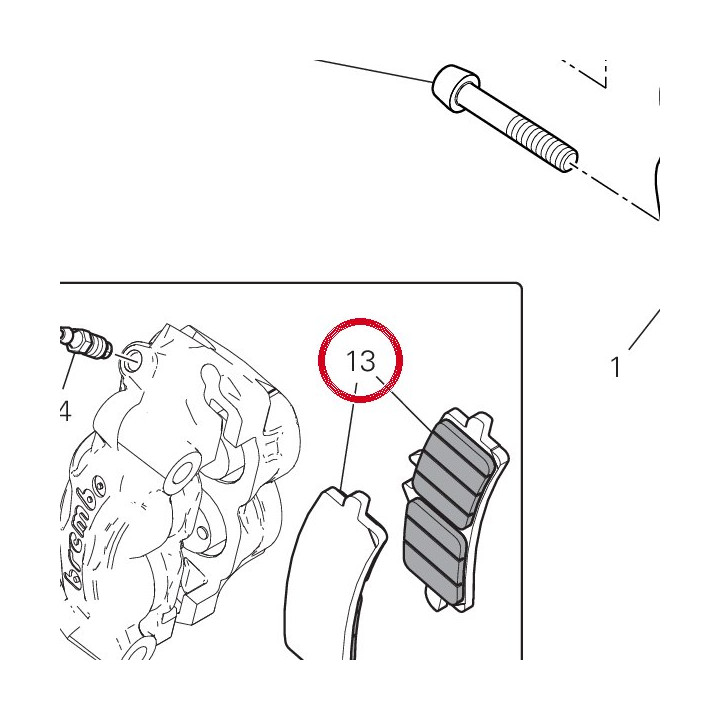 Paire de plaquettes — réf. 61341101A | Ducati Store
