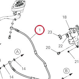 Durite maître cylindre av — réf. 61811931B | Ducati Store