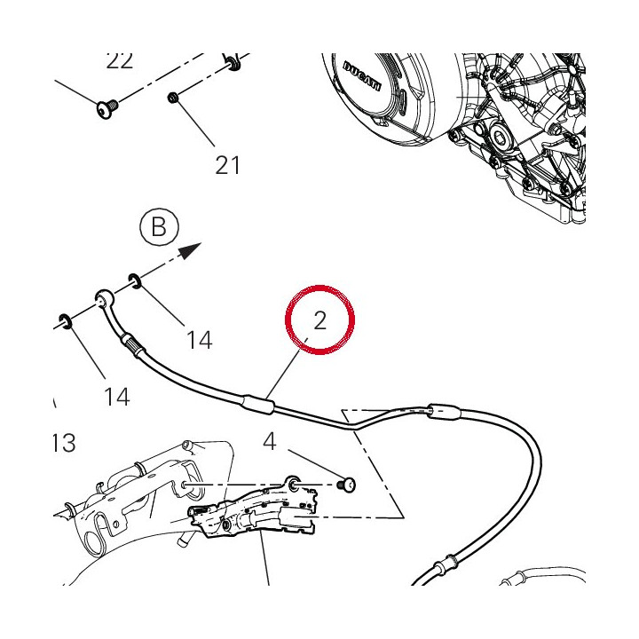 Durit boitier - étriers — réf. 61811941B | Ducati Store