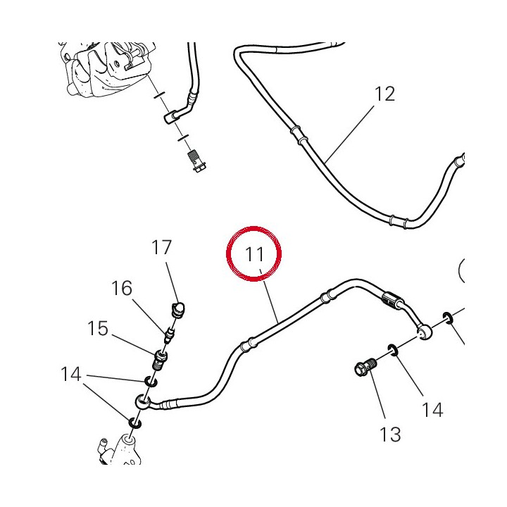 Durite maître cylindre — réf. 61911932A | Ducati Store