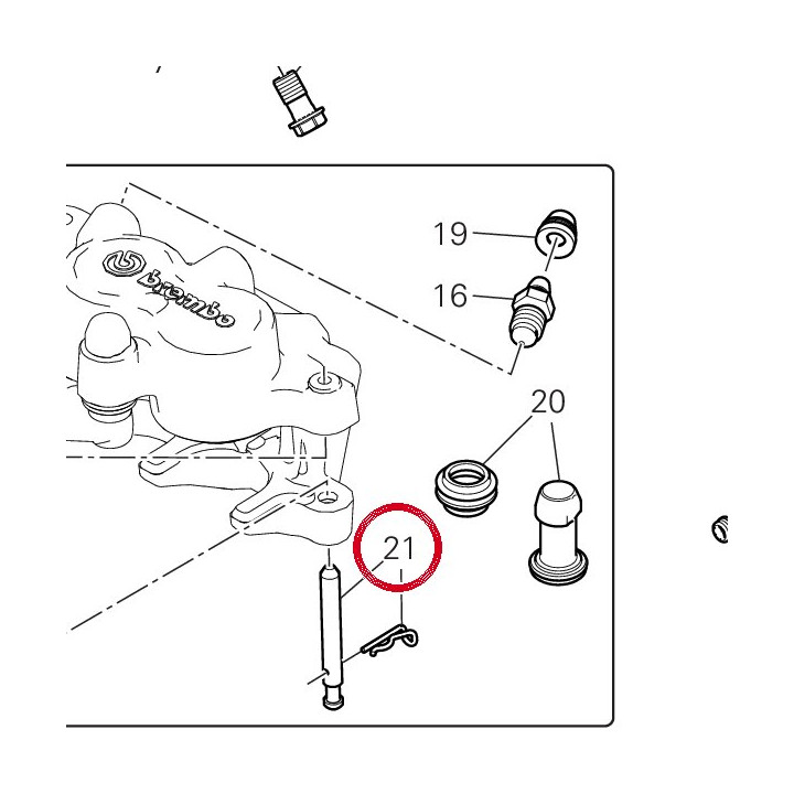 Pivot plaquette frein — réf. 61240321A | Ducati Store