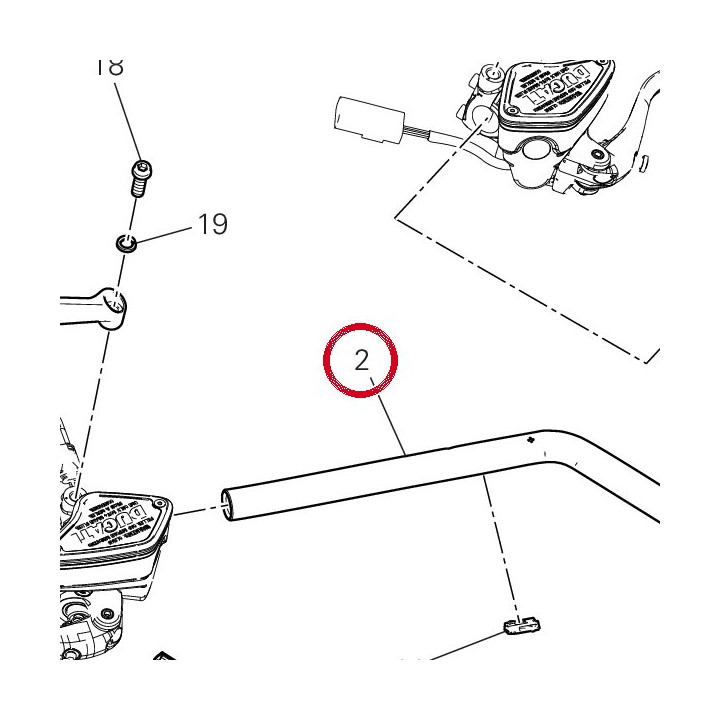 Bracelet guidon droit — réf. 36016171CA | Ducati Store
