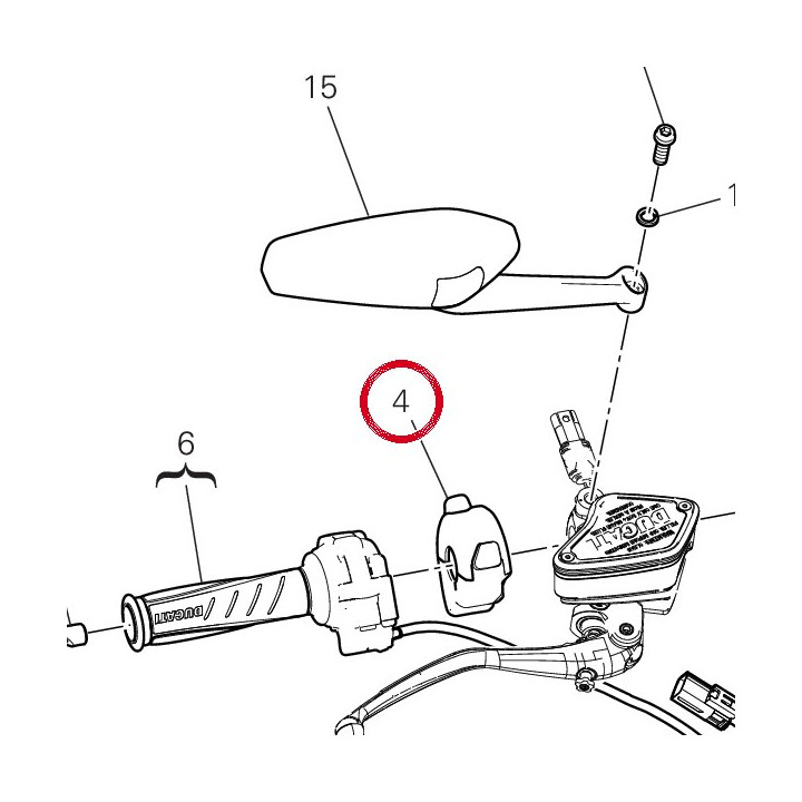 Commutateur droit 65010491B — réf. 65010491B | Ducati Store