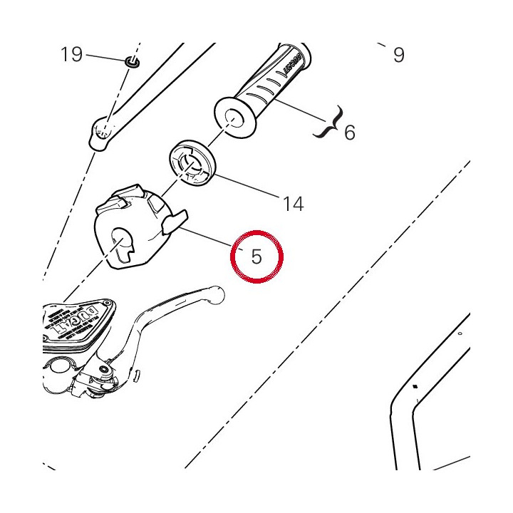 Commutateur gauche 65110541C — réf. 65110541C | Ducati Store