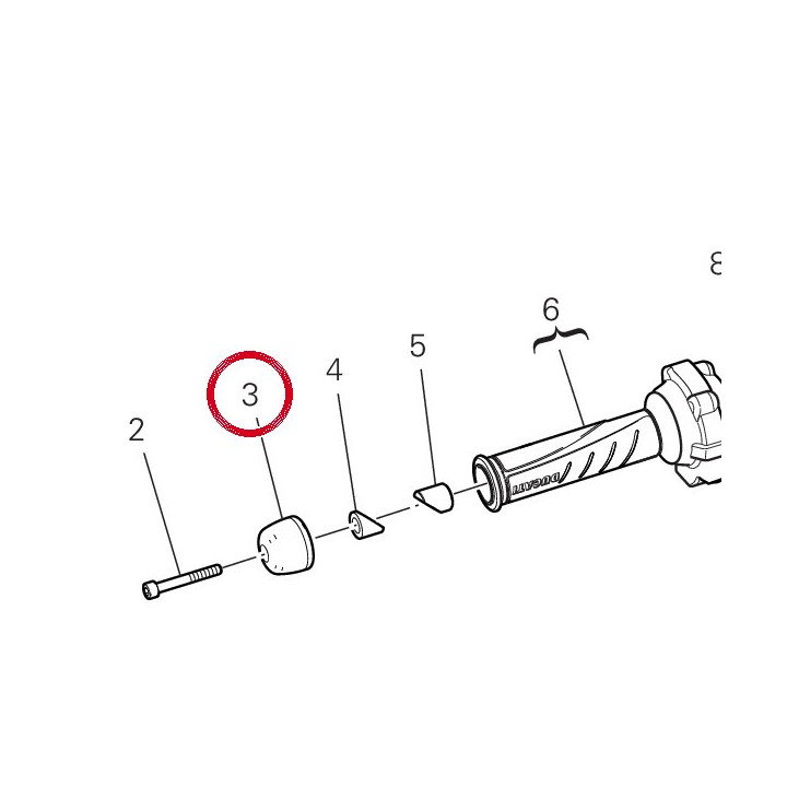 Masse antivibratile guidon — réf. 15310072B | Ducati Store