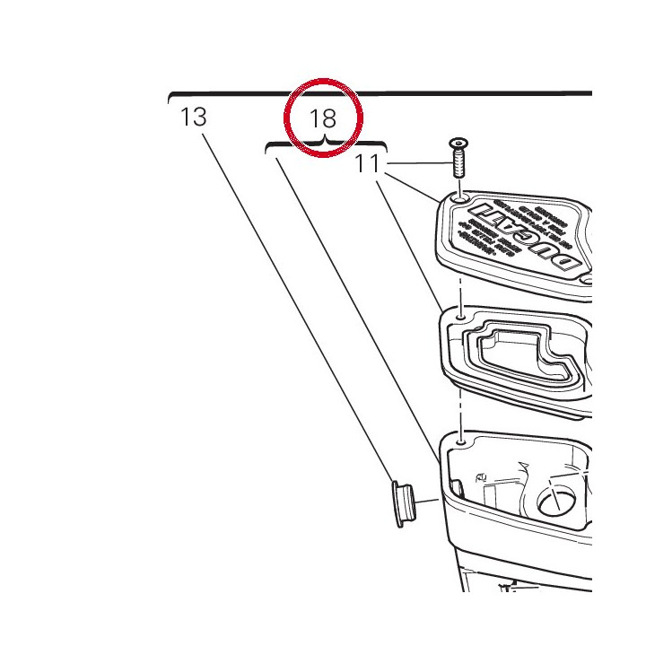 Réservoir huile complète — réf. 58540371A | Ducati Store