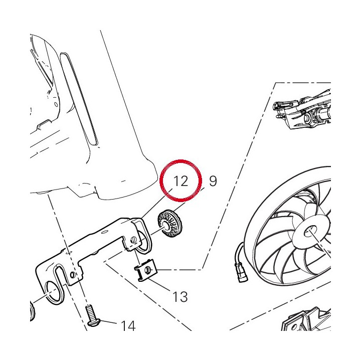Equerre radiateur D'Eau — réf. 8301M171AA | Ducati Store