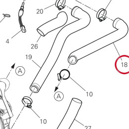 Tuyau de refoulement eau — réf. 80018462A | Ducati Store
