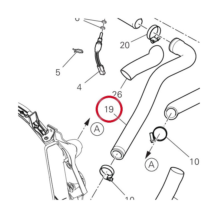 Coolant hose 80018472A — réf. 80018472A | Ducati Store