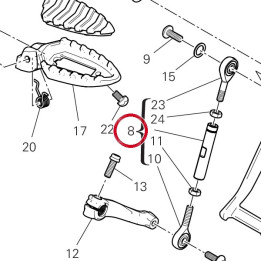 Tige tambour changement — réf. 11720111AA | Ducati Store
