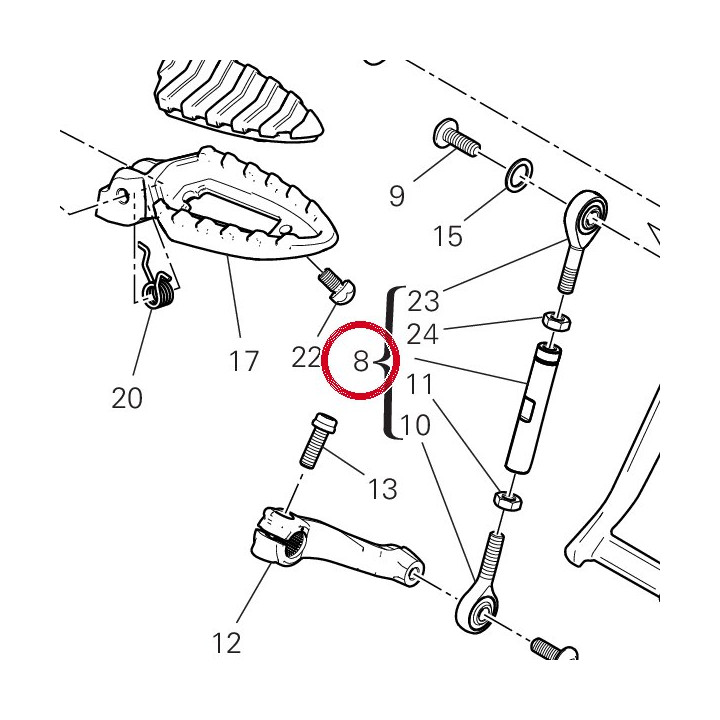Tige tambour changement — réf. 11720111AA | Ducati Store